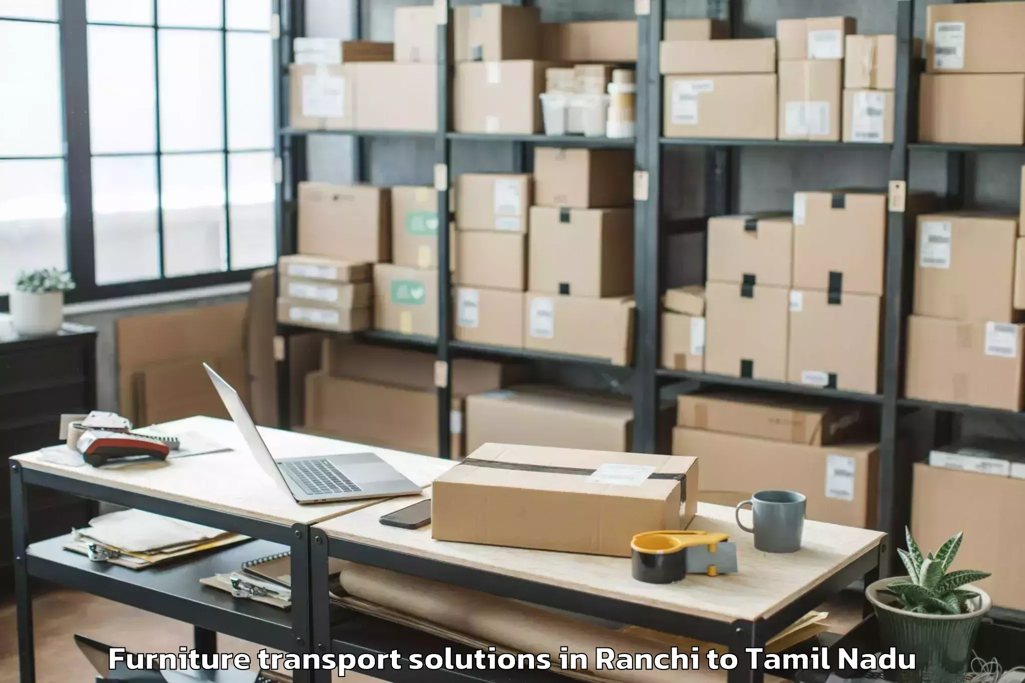 Efficient Ranchi to Tirupparangunram Furniture Transport Solutions